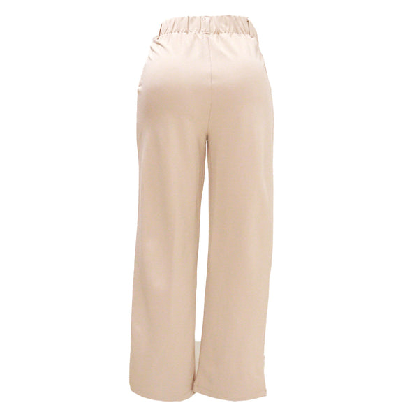 Beige High Waist Trouser