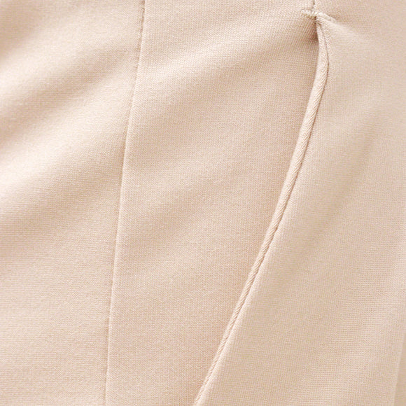 Beige High Waist Trouser