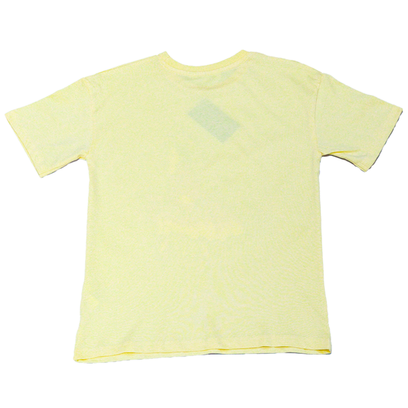 Yellow Girly Print Oversize Tee With Rhinestones
