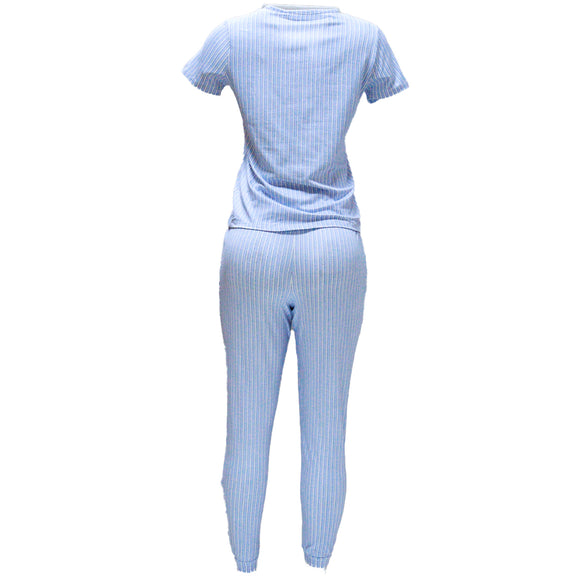 Blue Poly Spandex Table Pj Set