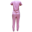 Pink Poly Spandex Table Pj Set Pale-2
