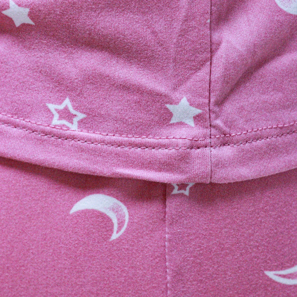 Pink Poly Spandex Table Pj Set Pale