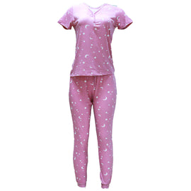 Pink Poly Spandex Table Pj Set Pale
