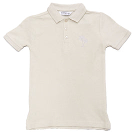Beige Chest Logo Polo