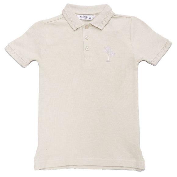 Beige Chest Logo Polo