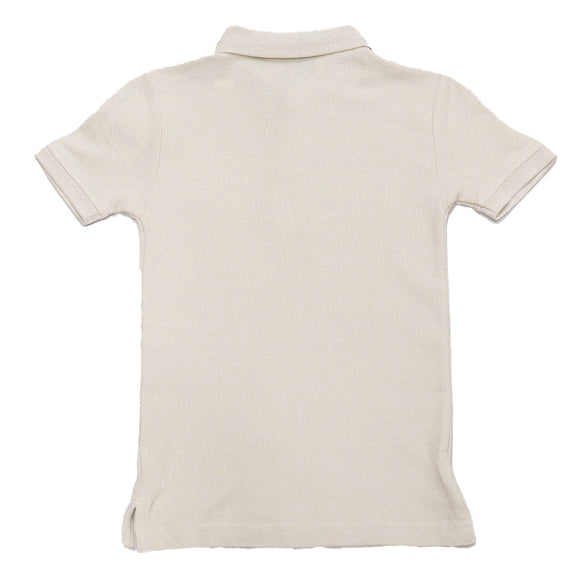 Beige Chest Logo Polo