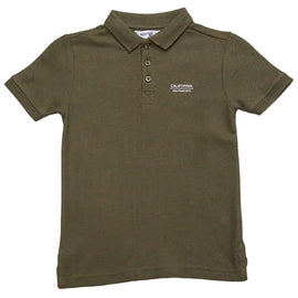 Olive Chest Logo Polo Dark