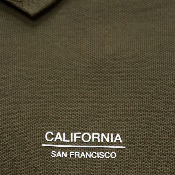 Olive Chest Logo Polo Dark