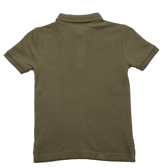 Olive Chest Logo Polo Dark