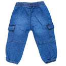 Light Wash Cargo Knitted Jogger Denim Light-3