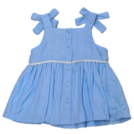 Blue Jacquard Floral Embroidery Set Blue - 0