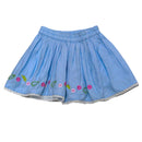 Blue Jacquard Floral Embroidery Set Blue-4