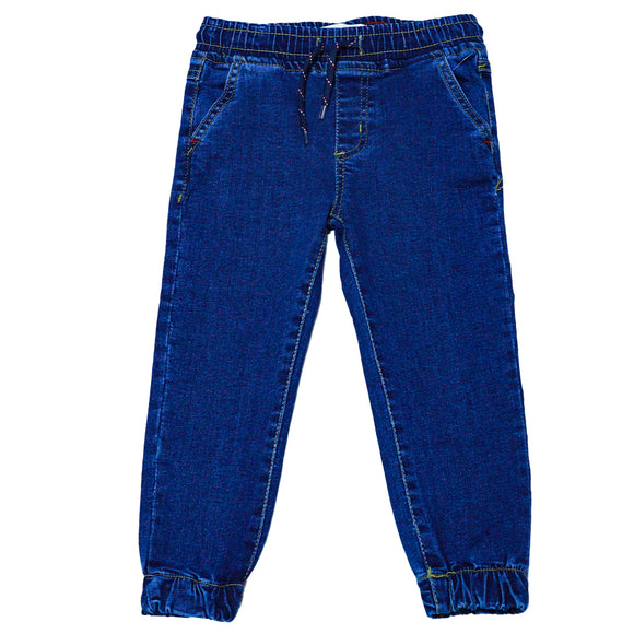 Stone Wash Elasticated Waist Jean