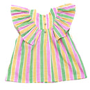 Multi Stripesflutter Blouse-3