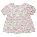 White Aop Floral Blouse-3