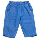 Light Wash Solid Lace Pockets Jeans-1