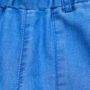 Light Wash Solid Lace Pockets Jeans-3