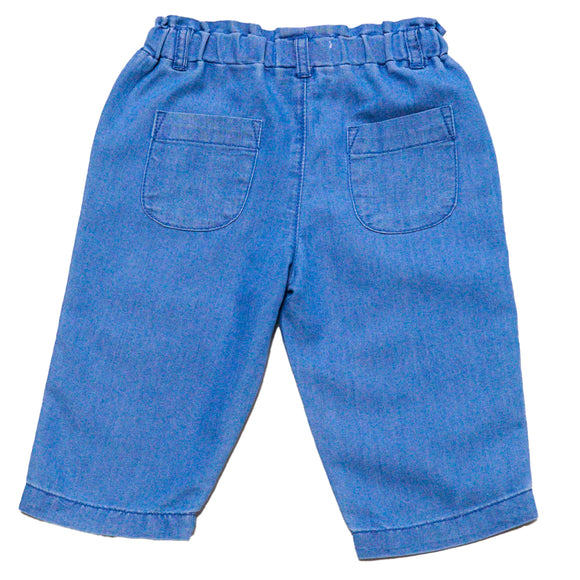 Light Wash Solid Lace Pockets Jeans