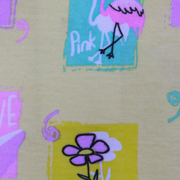 Light Green Floral All Over Print T Shirt Green