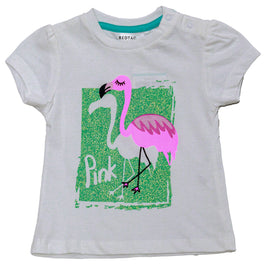 White Placement Print T Shirt White