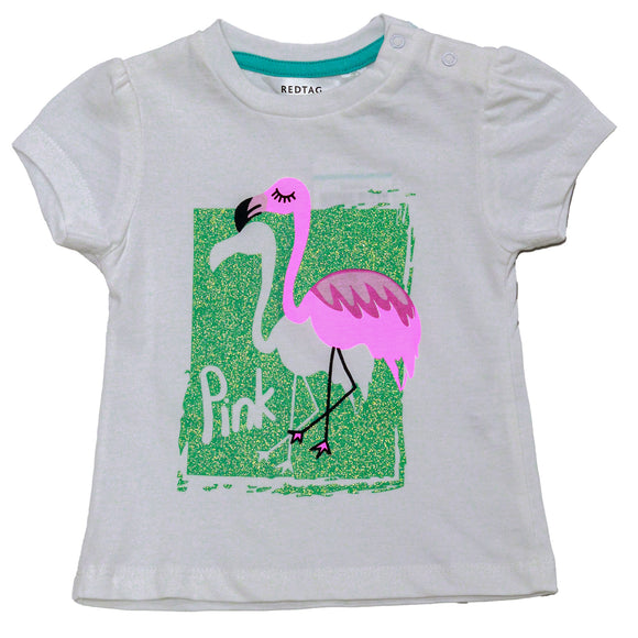 White Placement Print T Shirt White