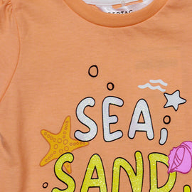 Coral Placement Print T Shirt - 0