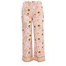 Border Print Wide Leg Elasticated-1