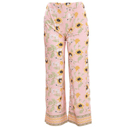 Border Print Wide Leg Elasticated