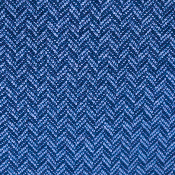 Navy Herringbone Polo