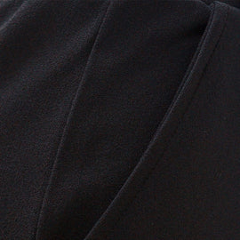 Black Button Detaied Elasticated Waist - 0