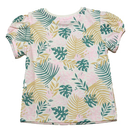 White Tropical Leaf Aop T - 0