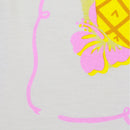 White Dolce Vita Placement Print T Shirt-3