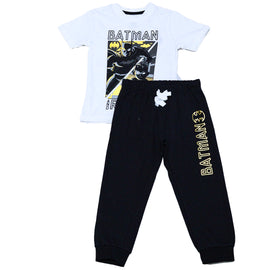 Boys White Batman Nightsuit White