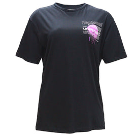 Black Universe Oversized Printed T Shirt Black