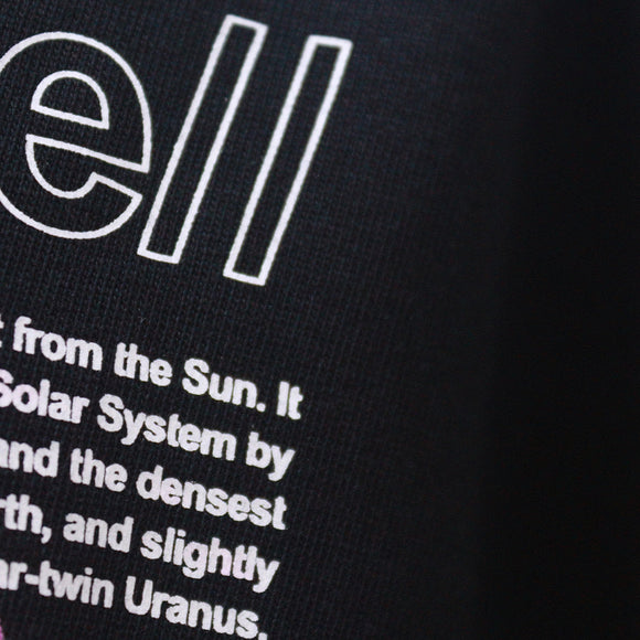 Black Universe Oversized Printed T Shirt Black