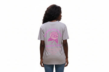Grey Floral Oversized Printed T Shirt REDTAG