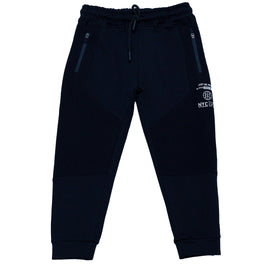 Black Zip Pockt Cut N Sew Track Pant Black