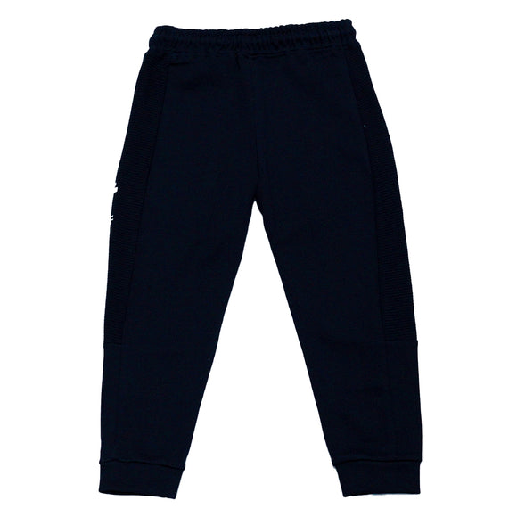 Black Zip Pockt Cut N Sew Track Pant Black