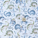 Beige Allover Print Long Sleeve Shirt With Bow Tie-2