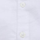 White Knit Collar Short Sleeve Oxford Shirt-2