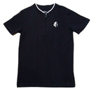 Black Mandarin Collar Zipneck Polo-1