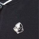 Black Mandarin Collar Zipneck Polo-3