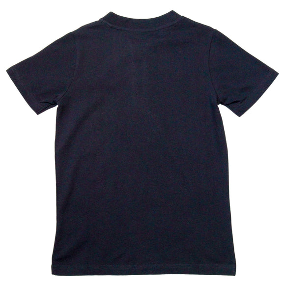 Black Mandarin Collar Zipneck Polo