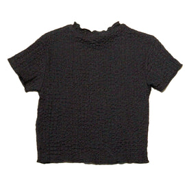 Black Jacquard Jersey Top - 0