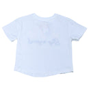 White Heart Foil Print With Embroidery T-3