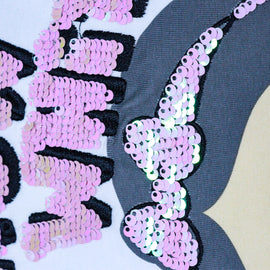 White Snow White Jersey Top With Chifflli - 0