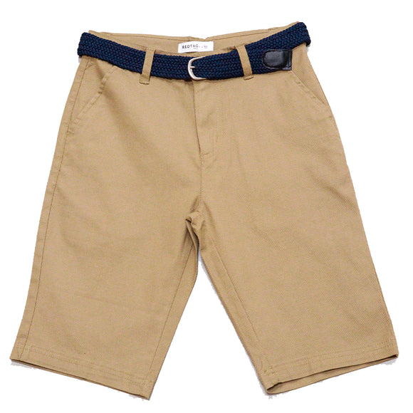 Khakhi Belted Trouser Shorts