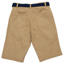 Khakhi Belted Trouser Shorts-3