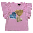 Pink Heart Sequins Tee-1