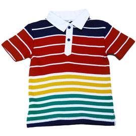 Boy S Multi Color Stripe Otaman Polo